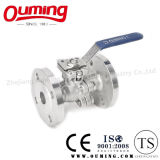2PC Stainless Steel Flanged Ball Valve with Handle