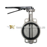 Rubber Resilient Coating Stainless Steel Anti-Corrosion Wafer Butterfly Valve