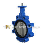 150lb Bare Shaft Cast Steel Wafer Butterfly Valve with Pin