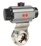 Stainless Steel Pneumatic Sanitary Welded Butterfly Valve