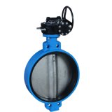 Ci Body Worm Gear Wafer Butterfly Valve with Pin