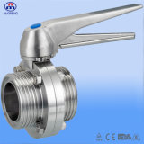 Stainless Steel Multiposition Handle Male Threaded Butterfly Valve (ISO-No. RD4321)