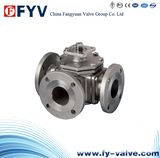 API6d Cast Steel 3 Ways Ball Valves