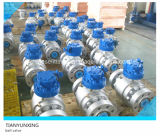 API Gearbox Forged Carbon Steel Flanged Fixed Ball Valves