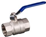 2pcsbrass Ball Valve with Steel Handle Nickel Plated (YED-A1003)