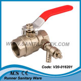 Brass Ball Valve with Drain Cock (V20-016201)