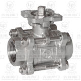 3PC Threaded Ball Valve with Direct Mounting Platform