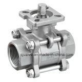 3PC Ss Ball Valve with ISO 5211 Direct Mounting Pad
