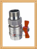 Home Use Live-Connecting Butterfly Handle Brass Ball Valve
