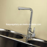 Single Handle Chrome Finish Brass Kitchen Sink Taps