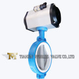 PTFE Seated Butterfly Valve with on-off Pneumatic Actuator