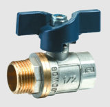 Male/Female Brass Valve with Butterfly Handle