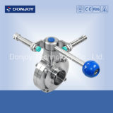 Manual Handle Sanitary Butterfly Valve for Processing Control
