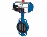 Wafer Type Butterfly Valve with Pneumatic Actuator Operated