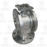 Vertical 3-Way Flanged Ball Valve with Wafer Type
