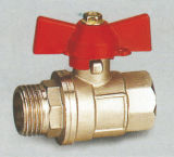 Brass Ball Valve with Red Handle