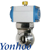 Sanitary Butterfly Valve with Aluminum Pneumatic Actuator (20019)