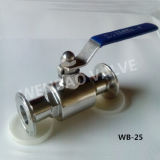 2-Part Full Way Sanitary Ball Valve with Clamp Ends