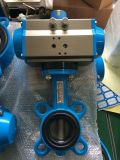 JIS Cast Iron Ggg40 Wafer Type Butterfly Valve 10k with Pneumatic Actuator