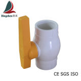 White Color New PVC Ball Valve for Agriculture with Yellow Handle
