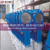 Ductile Iron Knife Gate Valve with Pneumatic Cylinder