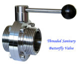 Welded Stainless Steel Sanitary Butterfly Valve, Wafer Type Sanitary Butterfly Valve