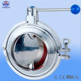 Pulling Handle Stainless Steel Clamp Type Welded Butterfly Valve