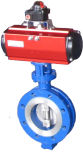 PTFE Lined U Type Butterfly Valve with Pneumatic Actuator