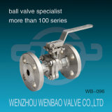 Two Piece Flanged Ball Valve with ISO Mounting Pad