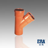 Skew Tee with Rubber (DIN PVC Pipe Fitting for Drainage) PVC Drainage Fitting
