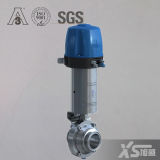 Stainless Steel Sanitary Pneumatic Butterfly Valves with Intelligent Controller