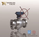 CF8m Flanged Ball Valve with Worm Gear