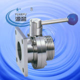 Sanitary Butterfly Valve with Square Flange/ Thread End (100105)