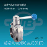 Stainless Steel Manual Welded Sanitary Butterfly Valve