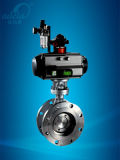 Pneumatic Flange Type Three-Eccentric Center Butterfly Valve (D643H(F, Y))