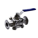 3PC DIN/SMS Sanitary Clamped Ball Valve with Handle