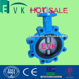Cast Iron Lug Type Double Disc Butterfly Valve Without Pin