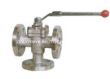 3-Way with Lever Flanged Plug Valve (X43W)