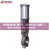 Stainless Steel Knife Gate Valve with Pneumatic Cylinder