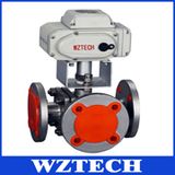 3 Way Electric Adjustable Flange Ball Valve