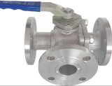 Ss316 3 Way Trunion Flanged Ball Valve