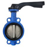 Aluminum Handle Rubber Resilient Seat Wafer Butterfly Valve D71X
