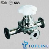 Sanitary Stainless Steel Three Way Diaphragm Valve