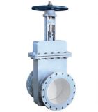 Pneumatic Wear-Resisting Flange Flat Valve with Discharge Gate
