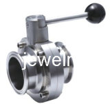 Sanitary Ss304/316/316L Manual Clamp/Thread/Welded Butterfly Valve