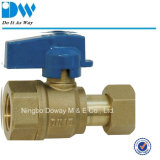 Brass Ball Valve Female End with Free Nut Aluminum Handle