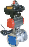 Ball Valve with Pneumatic Actuator + Limit Switch Box