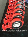 Red Colour Wafer Butterfly Valve (WDS)