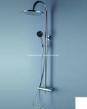 Chromed Brass Bath Shower Full Sets with Thermostatic Mixer