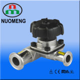 Stainless Steel Manual Clamped Slanting 3-Way Diaphragm Valve (SMS-No. RG1021)